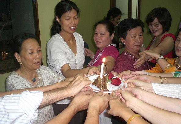 Slide 6 - Philippines-Makati City Center.jpg - More than 40 ladies have enjoyed the rising bliss of the Global Mother Divine Organization courses. They plan to establish the Global Mother Divine Organization in the Philippines this year.